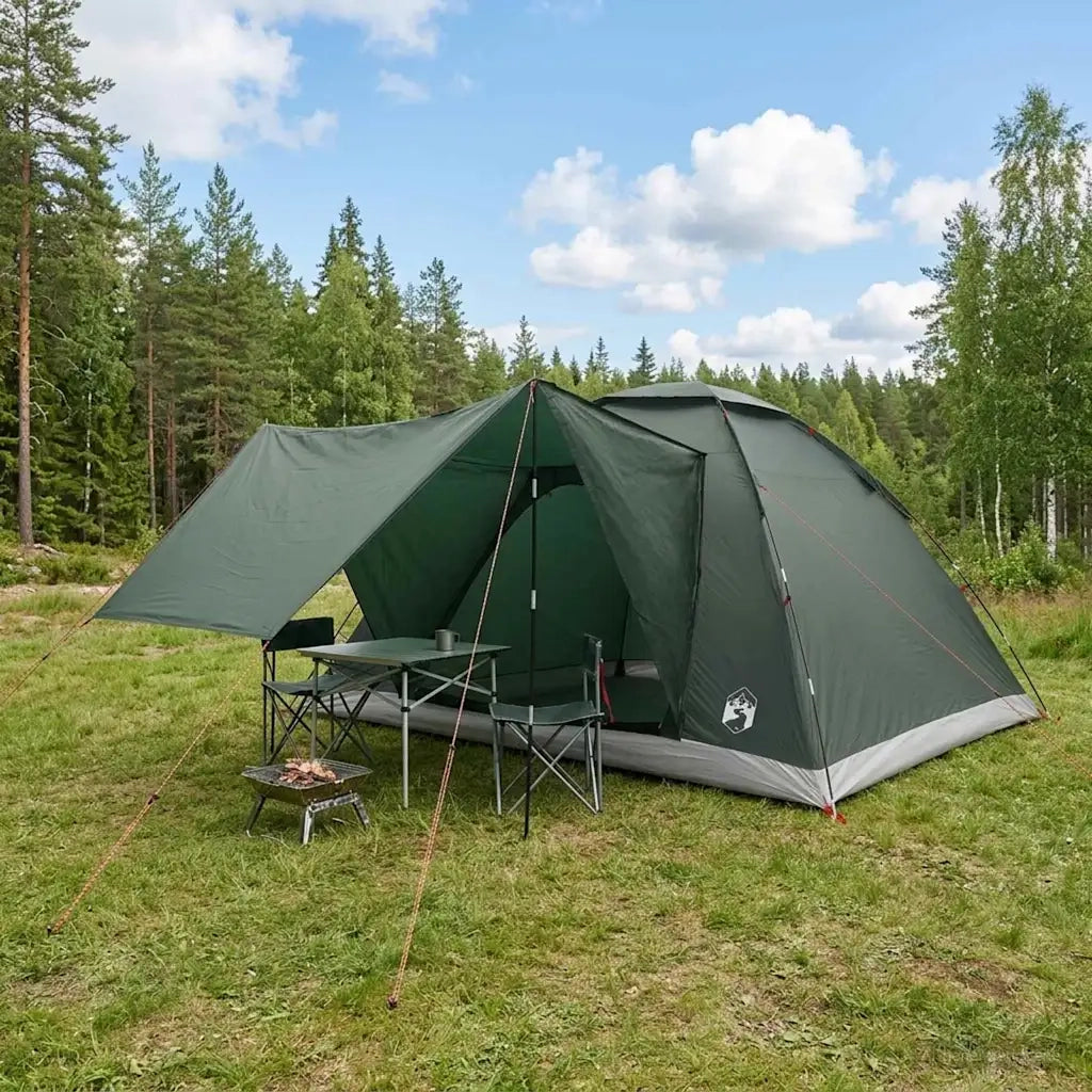 Tenda da campeggio con tetto Verde militare 335 x 275 x 180 cm 42028655