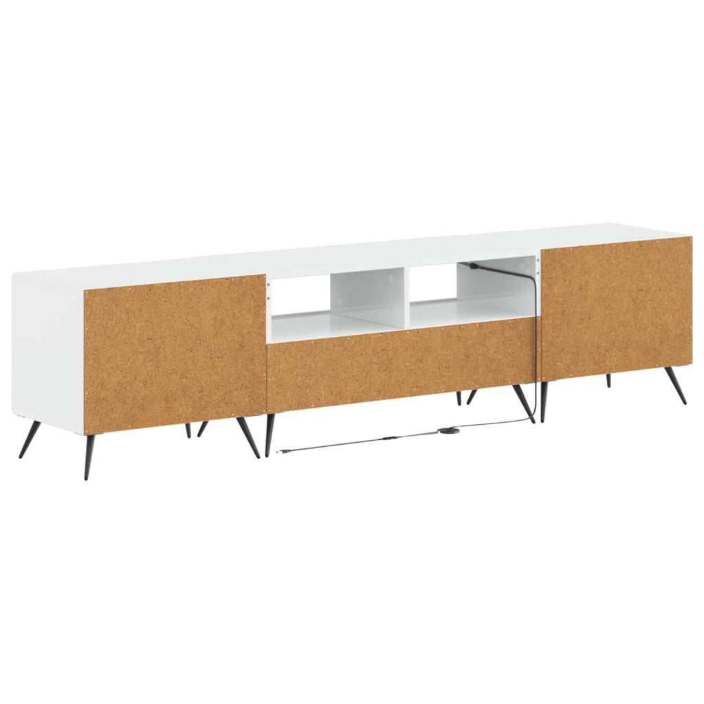 Mobile TV LED a 5 pezzi Bianco Lucido Legno ingegnerizzato 3416925