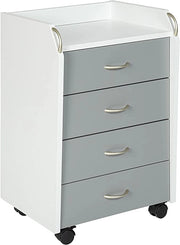 CASSETTIERA PRINTI 4 CASSETTI 40x36x64,5H LAMINATO BIANCO/GRIGIO