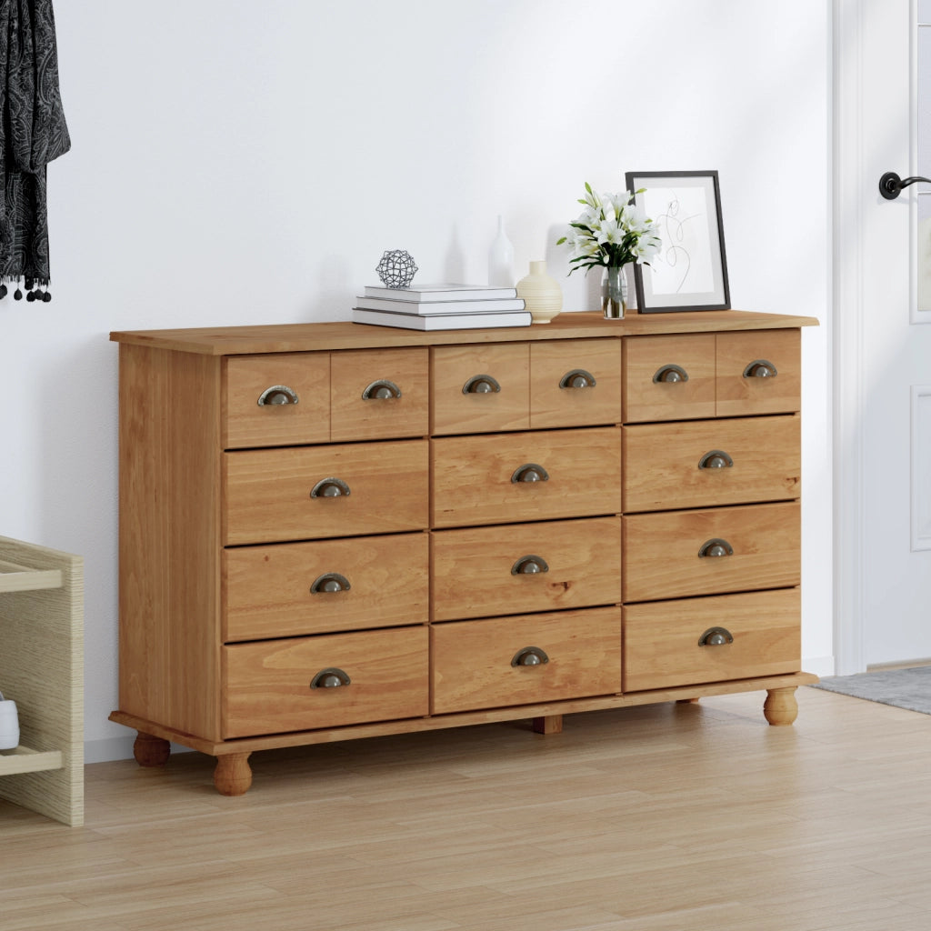 Cassettiera "ASKIM" 79x40x133.5 cm Legno massello di pino