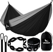 Hangmat da campeggio ultraleggera - 285 x 140 cm - per 1 persona - impermeabile nylon a paracadute - inclusa cinghia di fissaggio