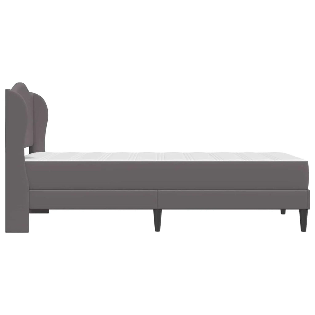 Struttura del letto con testiera Grigio 100 x 200 cm Similpelle