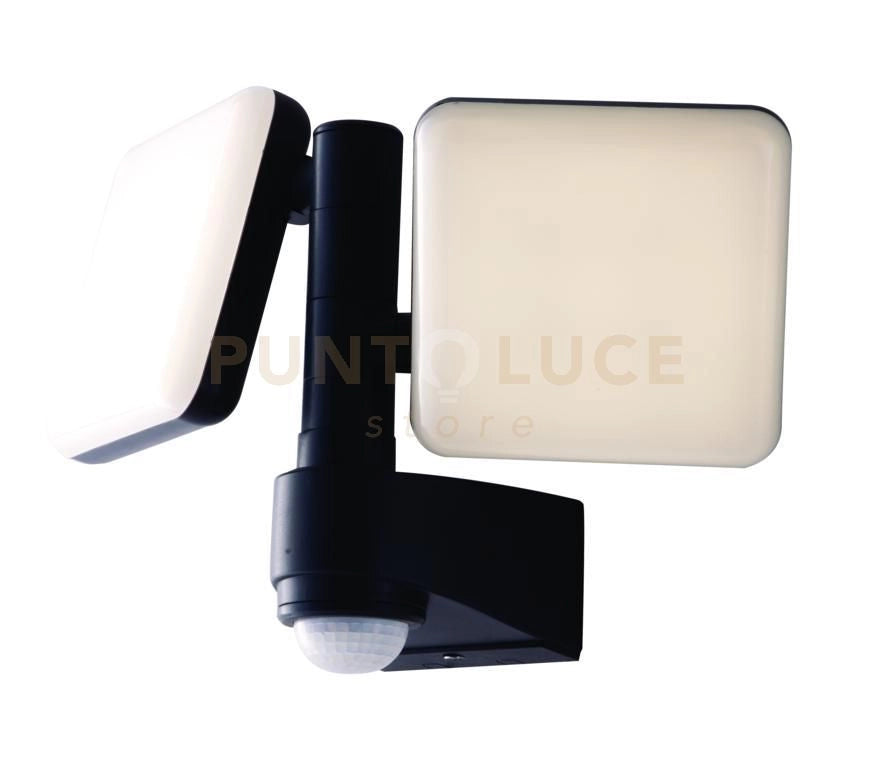 PROIETTORE LED SAT ANTRACITE 20W 2400LM 4000K CON SENSORE  DI MOVIMENTO IP54 33X13,35X23CM