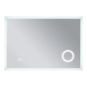 Specchio decorativo moderno a LED per il bagno design Scafa con lente d'ingrandimento 3x 70 x 100 cm bianco 03_0010171