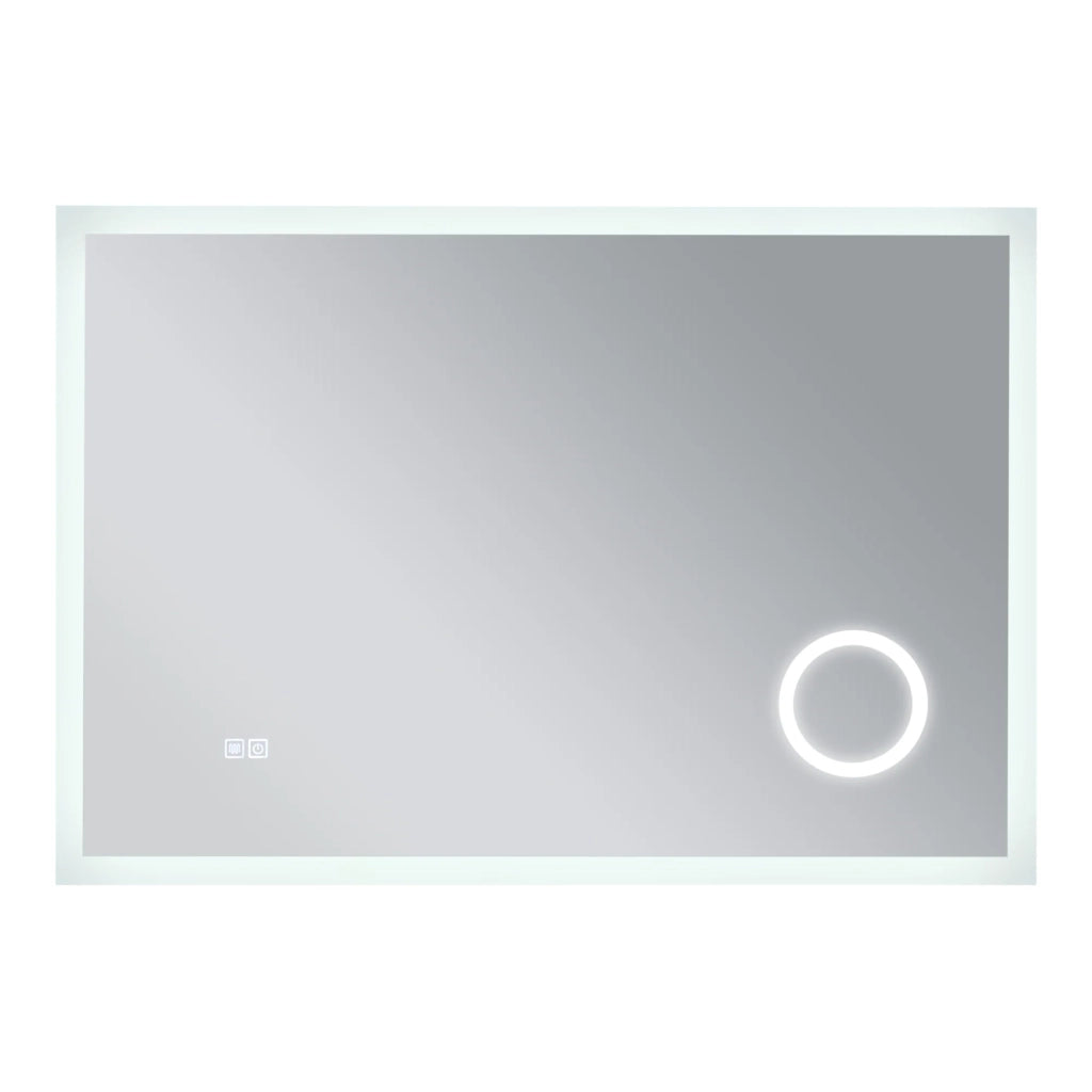 Specchio decorativo moderno a LED per il bagno design Scafa con lente d'ingrandimento 3x 70 x 100 cm bianco 03_0010171