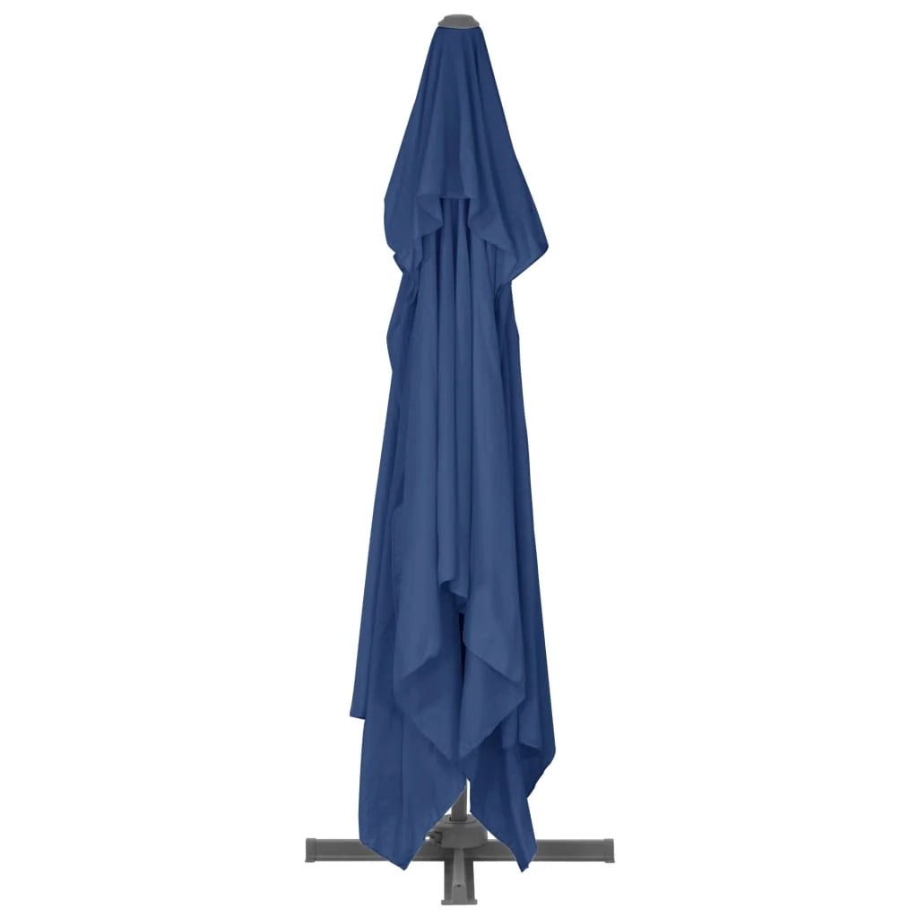 Ombrellone a braccio con palo in alluminio 4 x 3 m blu azzurro 02_0008485