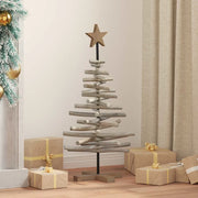 Albero di Natale Marrone 90 cm Legno massello di teak
