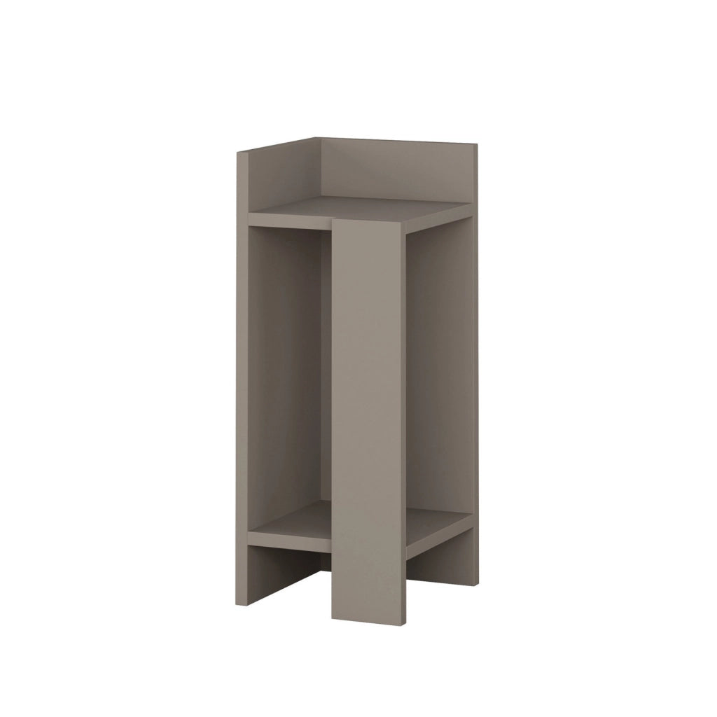 Comodino in legno "Elos Left" - 25 x 27 x 60 cm - Marrone moka chiaro