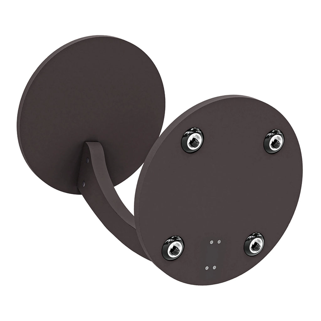 Tavolino da Divano Holeby con Rotelle e Piano Rotondo - Grigio [en.casa]