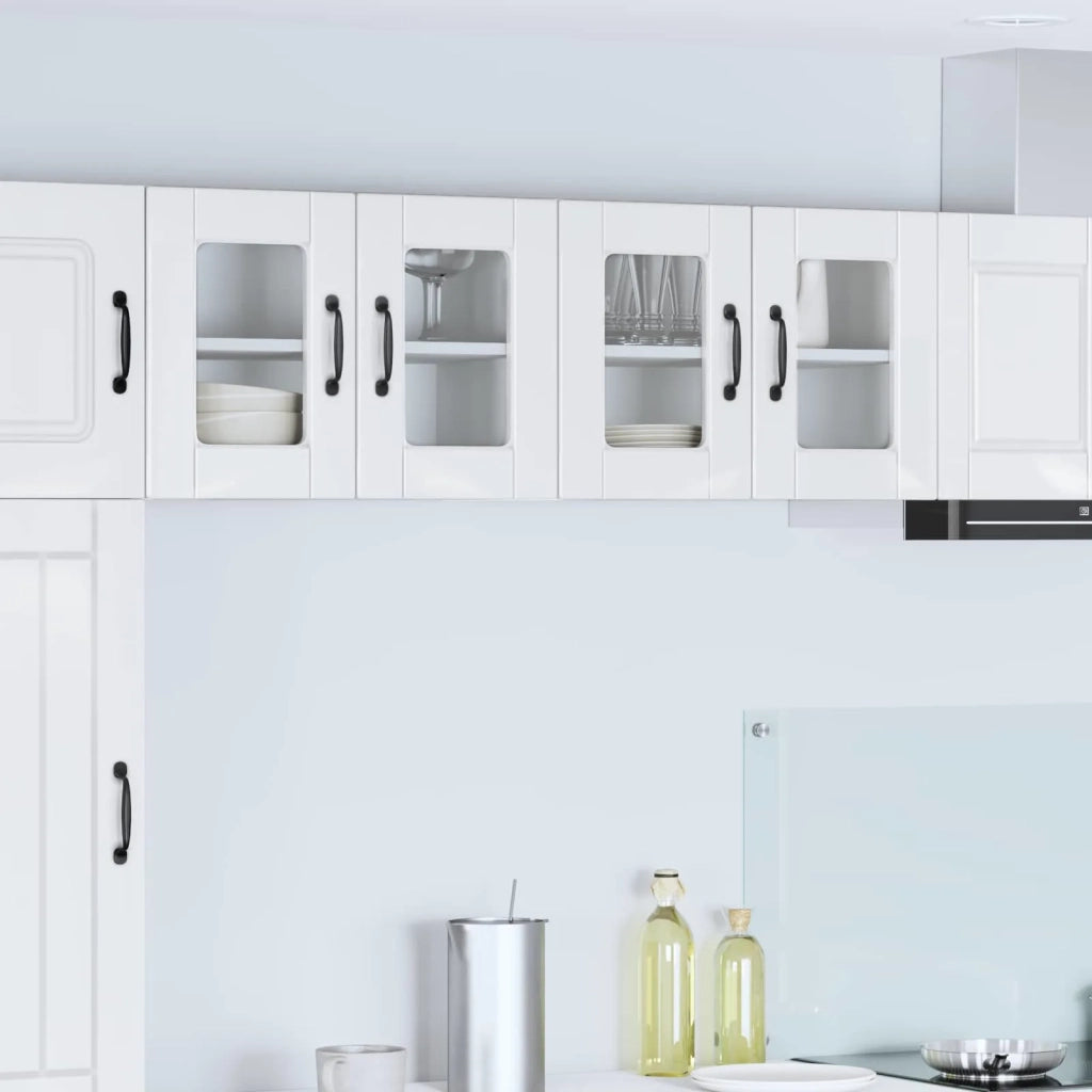 Mobile da cucina con porta 2 pz-Set di 2 Armadio da cucina Bianco Lucido 60 x 31 x 40 cm 440215