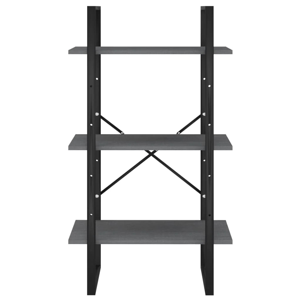 Scaffale portaoggetti 60 x 30 x 105 cm in legno massello di pino grigio 02_0000630