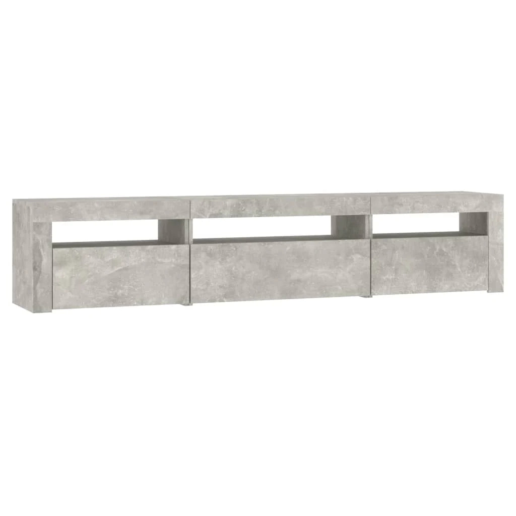 Mobile TV multimediale scaffale TV credenza mobile TV per sala da pranzo soggiorno camera da letto con luci LED 195 x 35 x 40 cm grigio 02_0026546