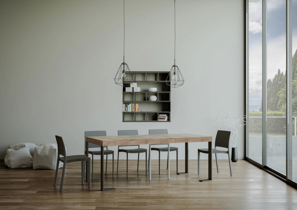 Consolle Allungabile 90-196x40x77 cm in Nobilitato Marrone