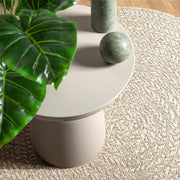 Tappeto ZIZUR Crema Ø 120cm Aspetto Iuta per Interni ed Esterni 4010385