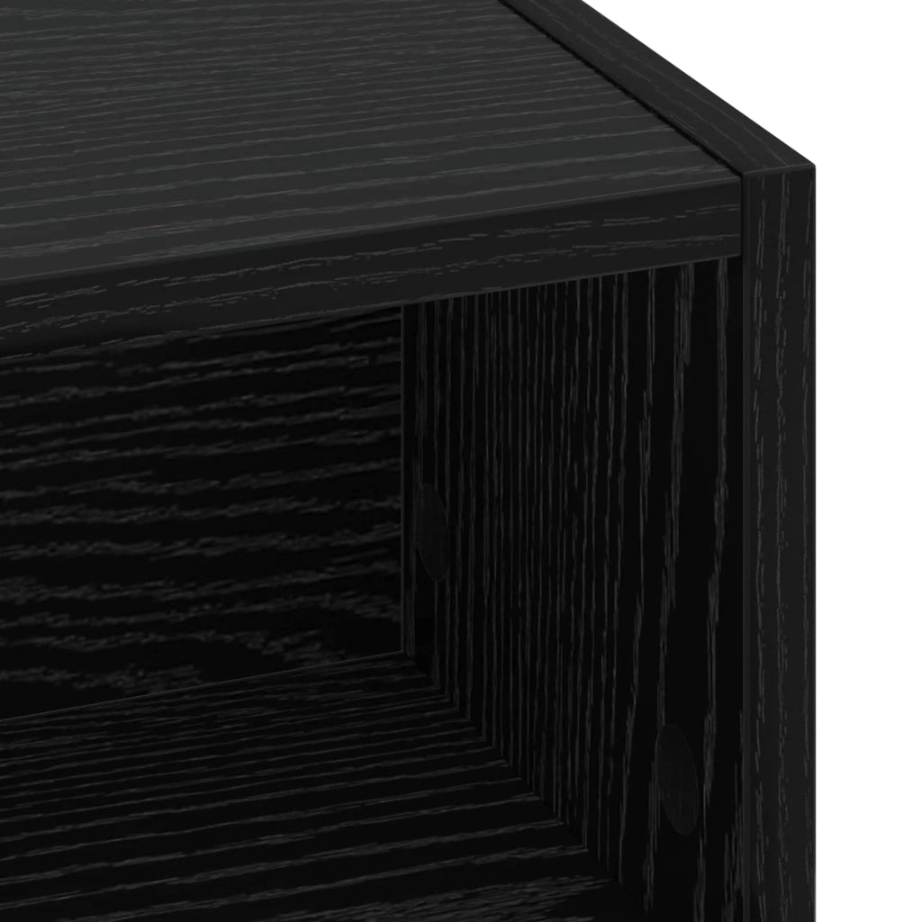 Scrivania con Spazio di Archiviazione Rovere Nero 8008014