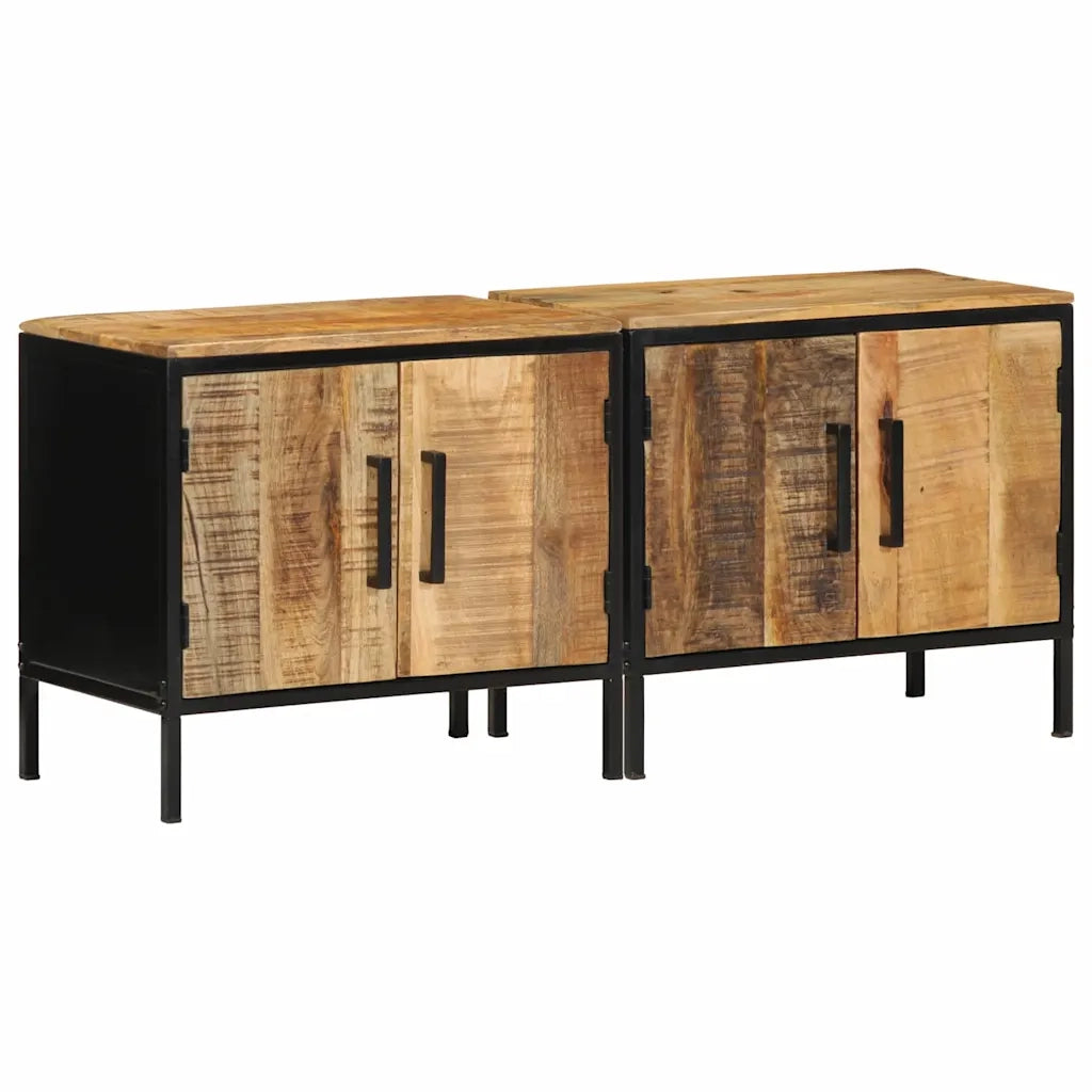 Armadio da Notte 2 pcs Marrone e Nero 50 x 30 x 45 cm 4019642