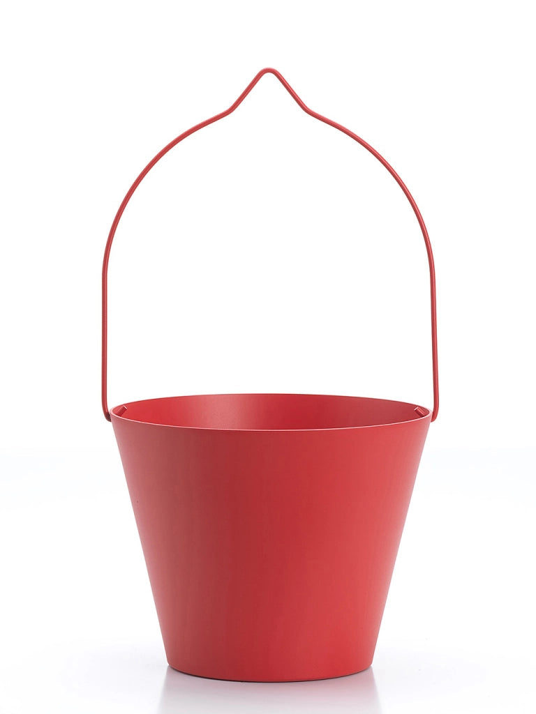 Secchiello per Rubinetti Porta-Secchio 25x23x18 cm in Alluminio Belfer 42/SC Rosso