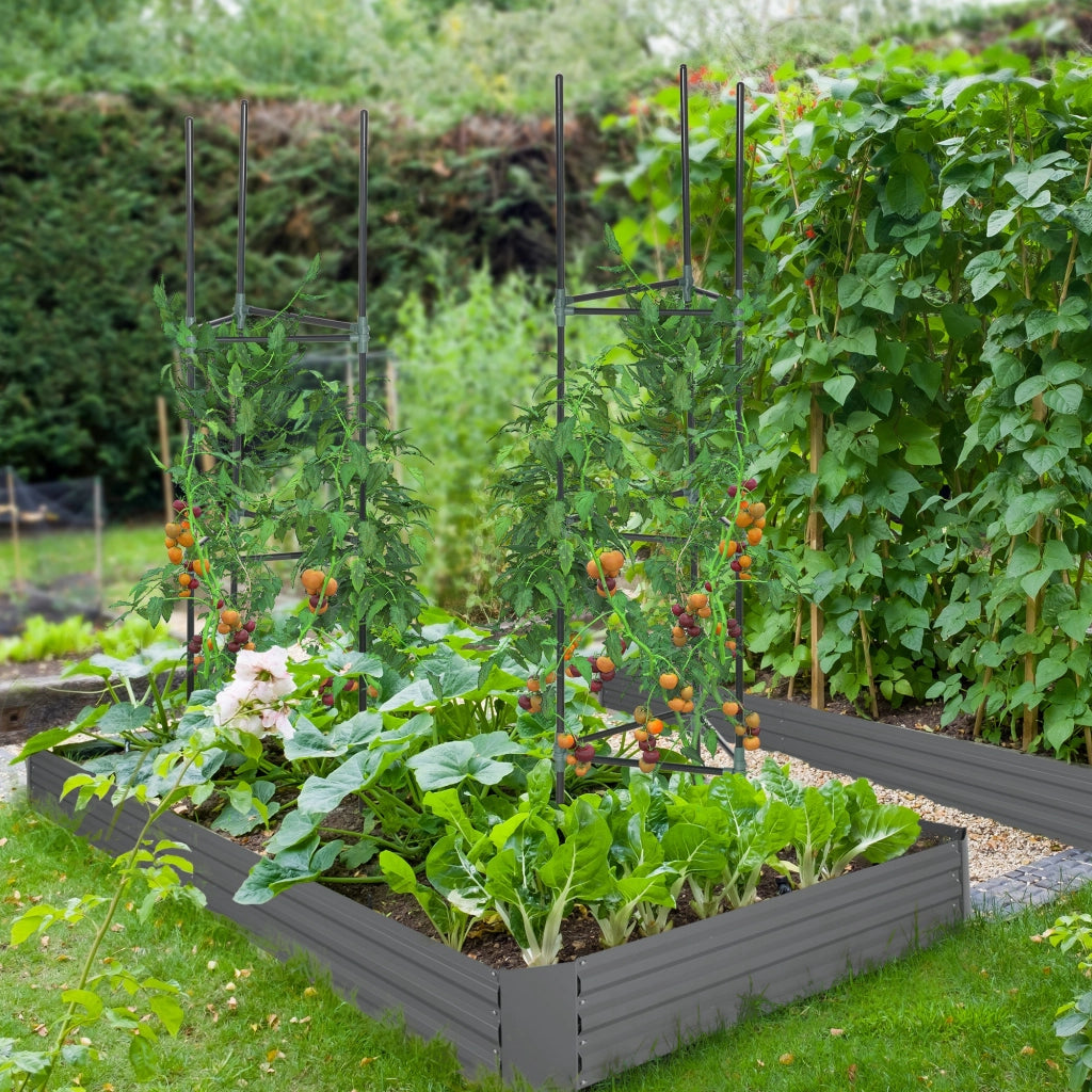 Tavolo da giardino rettangolare in metallo per orto ¨C Minimal ¨C 180x90x29.5 cm