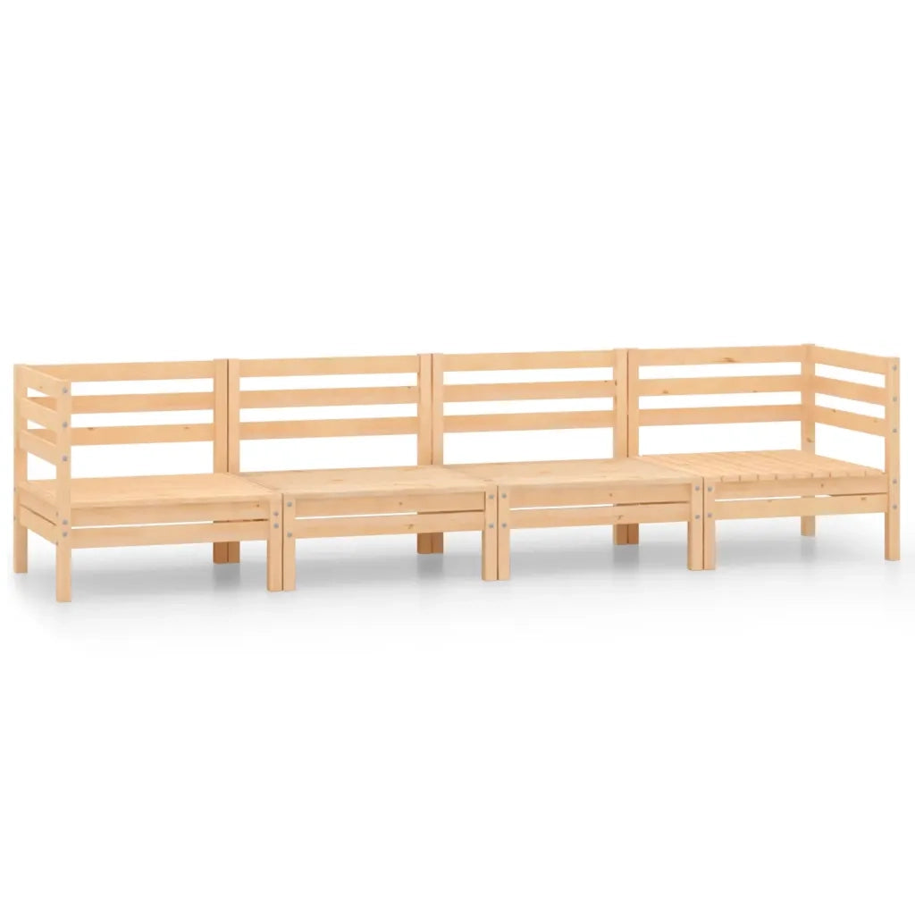 Set Divani da Giardino 4 pz in Legno Massello di Pino cod mxl 44289