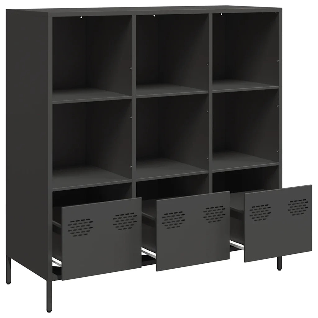 Credenza Nera 101,5x39x103,5 cm in Acciaio 851388