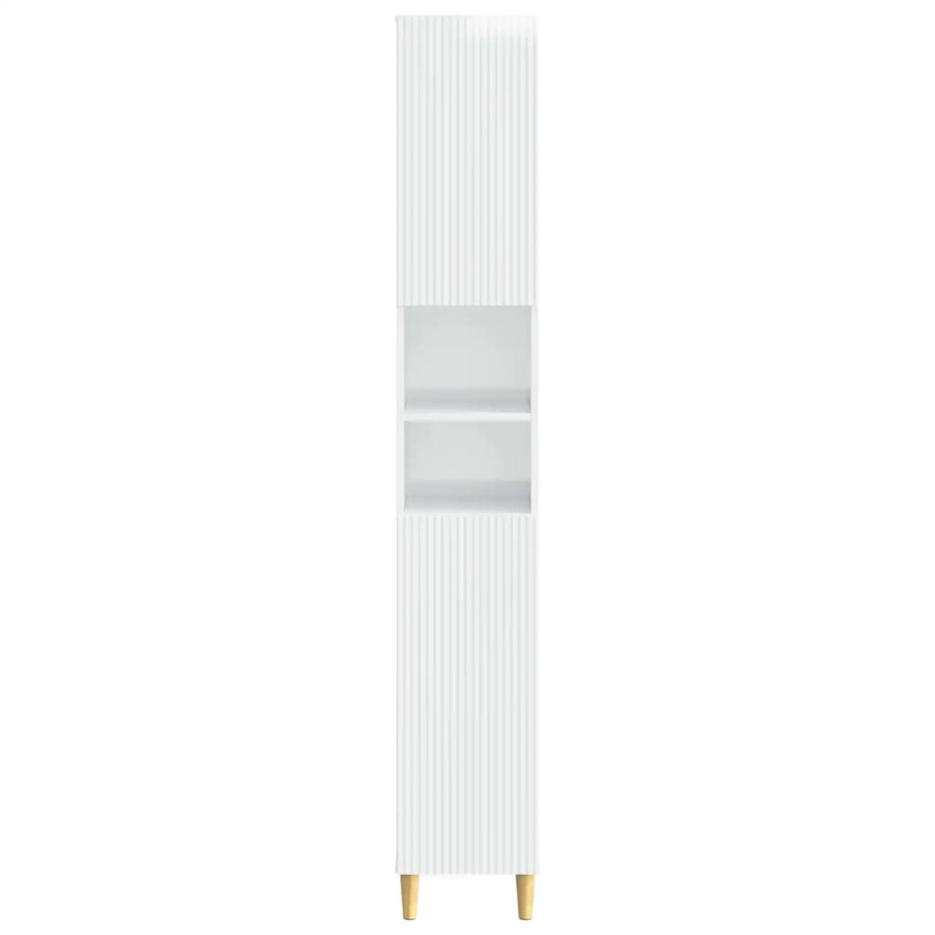 Armadio da Bagno con Ripiano Aperto ARNHEM Bianco Lucido 896599