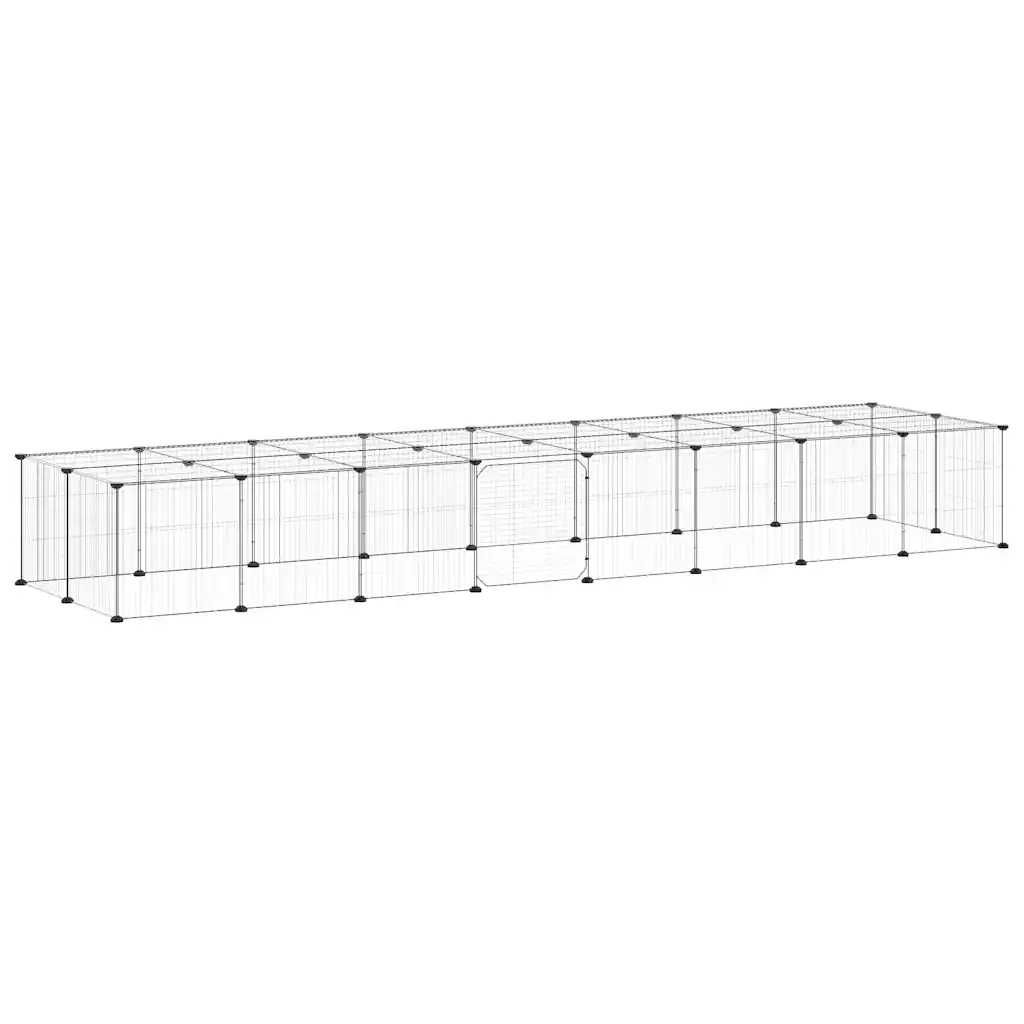 Gabbia per Animali 36 Pannelli con Porta Nera 35x35 cm Acciaio 3114060