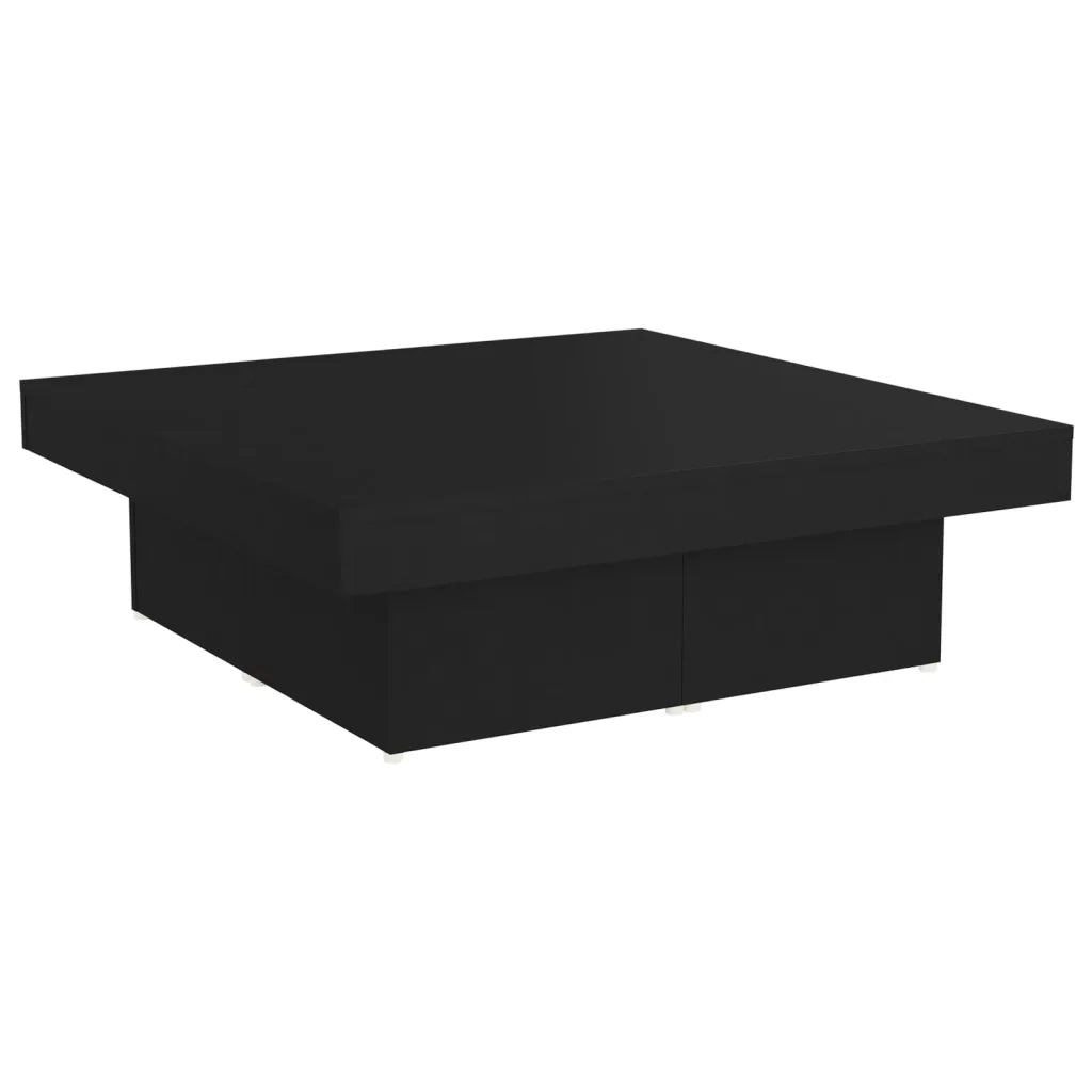 Tavolino da Salotto Nero 90x90x28 cm in Legno Multistrato 806913