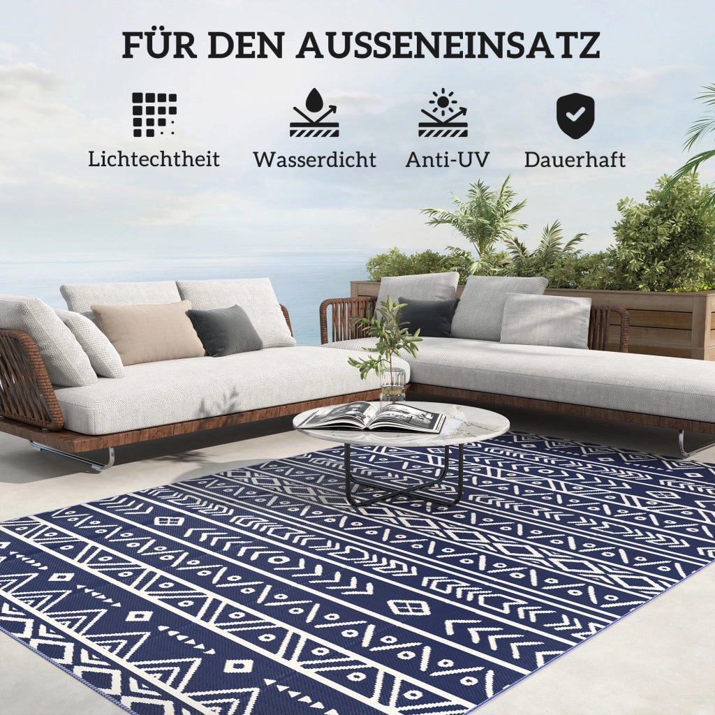 Tappeto da esterno robusto e resistente alle intemperie ¨C zephmum ¨C stile boho