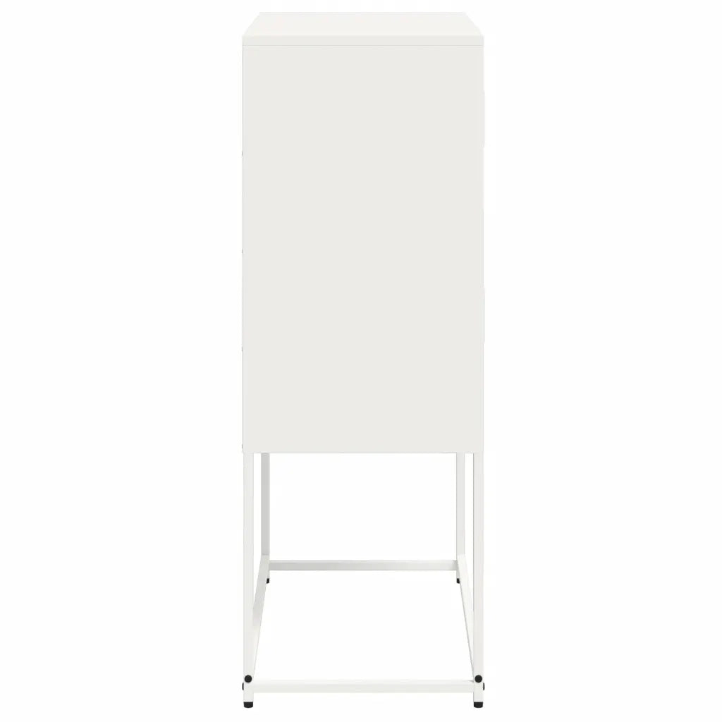 Credenza-Buffet-Armadio da cucina Bianca 68,5x38,5x107 cm in Acciaio 312195