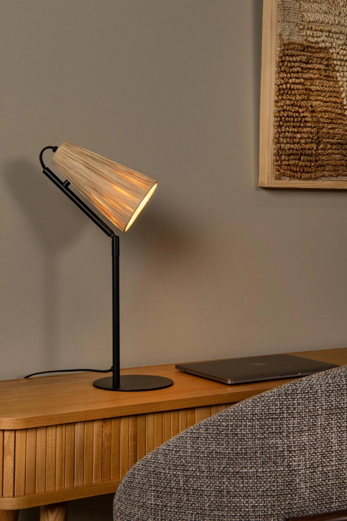 Lampada da tavolo rattan nero 1xE27 BENSEN Lucide
