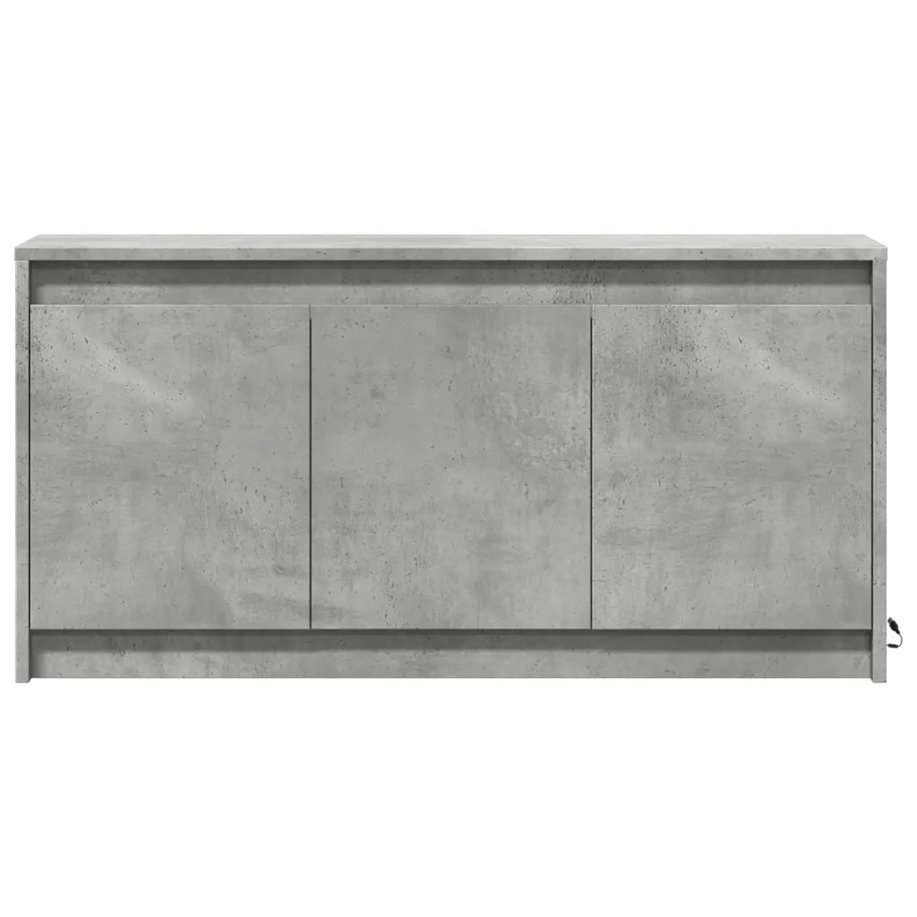 Mobile Porta TV con LED-Credenza per TV Grigio Cemento 100x34x50 cm Truciolato