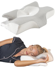 Cuscino Farfalla 6 Zone Ergonomico In Memory Foam 2 In 1 Ortopedico Guanciale Collo Supporto Cervicale Braccio Sotto Sfoderabile Lavabile Dormire Lateralmente Pancia Schiena