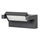 Applique Grigio antracite a LED da Esterno 21W IP65, Lampada a Parete Orientabile, 1800 Lumen, Alluminio e Vetro, CCT switch Luce calda, fredda, naturale