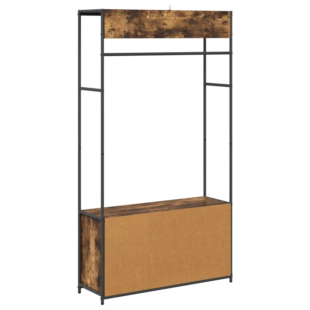 Appendiabiti con panca per scarpe Rovere Fumo 8012034