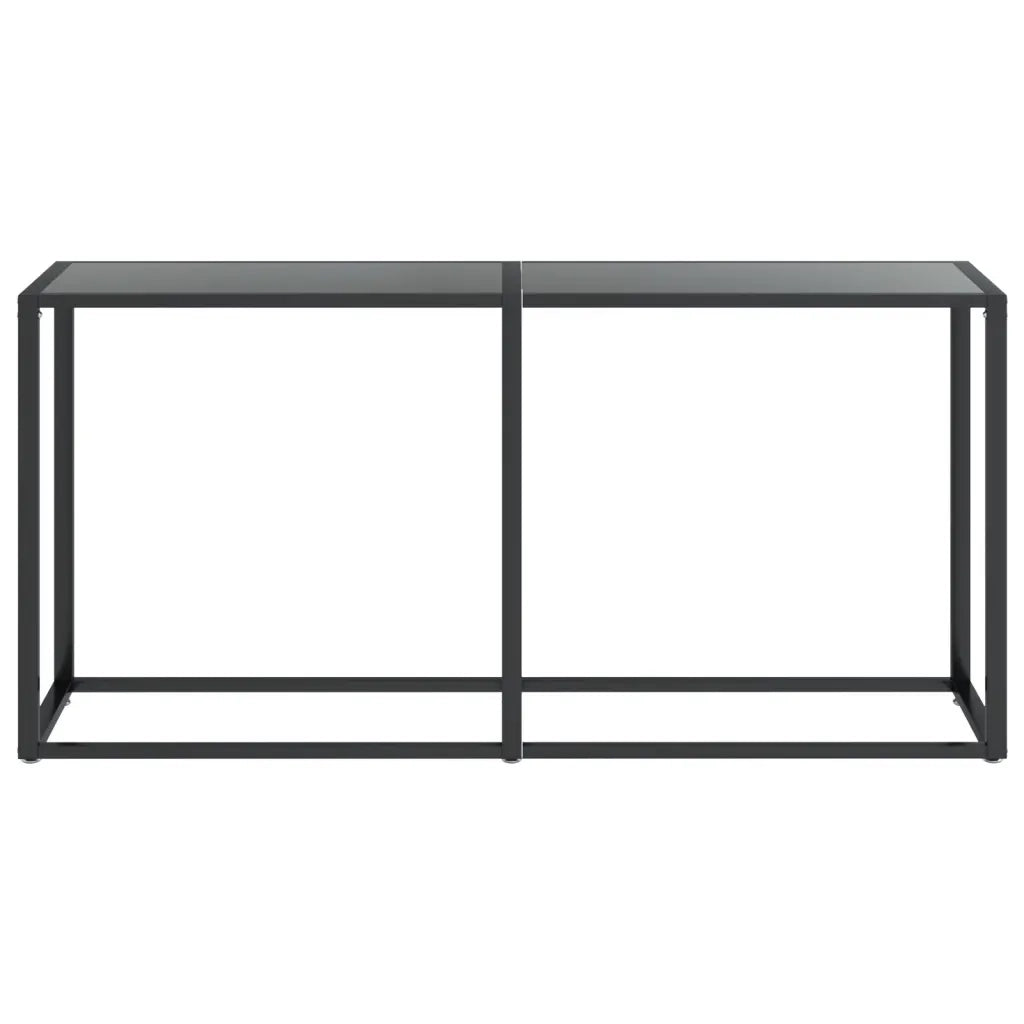 Tavolo Consolle Nero 160x35x75,5 cm in Vetro Temperato cod mxl 58907