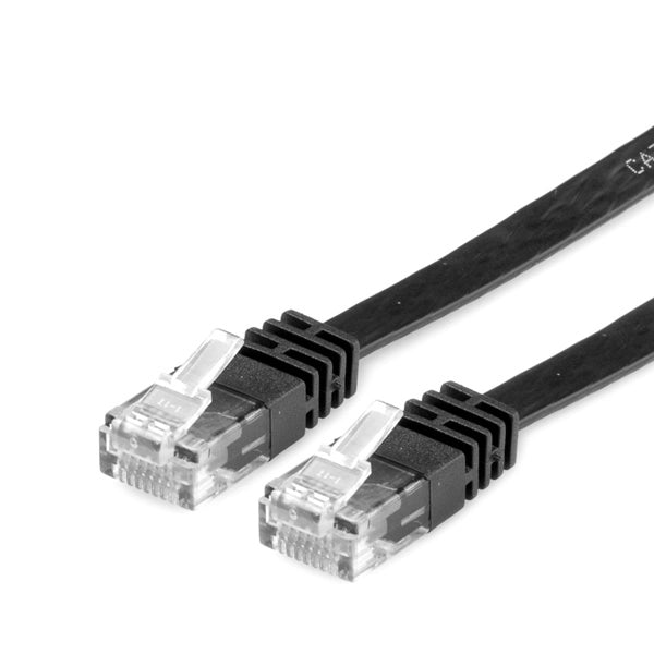 CAVO RETE UTP CAT.6A 2MT FLAT NERO NO SCHERMATO PER DATA CENTER