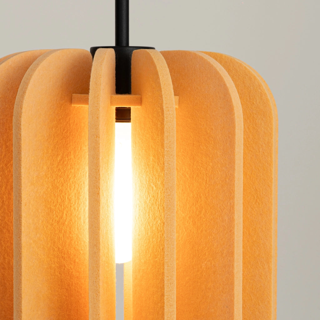 Lampada a sospensione MULA 27cm Paralume in feltro Struttura nera Design moderno