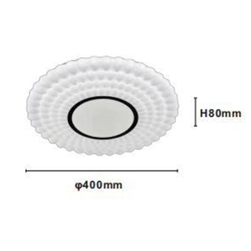 Trade Shop - Plafoniera Da Soffitto Led 45w 4500 Lm Bianco Lampada Luce Fredda 6500k Ip20 02302 -
