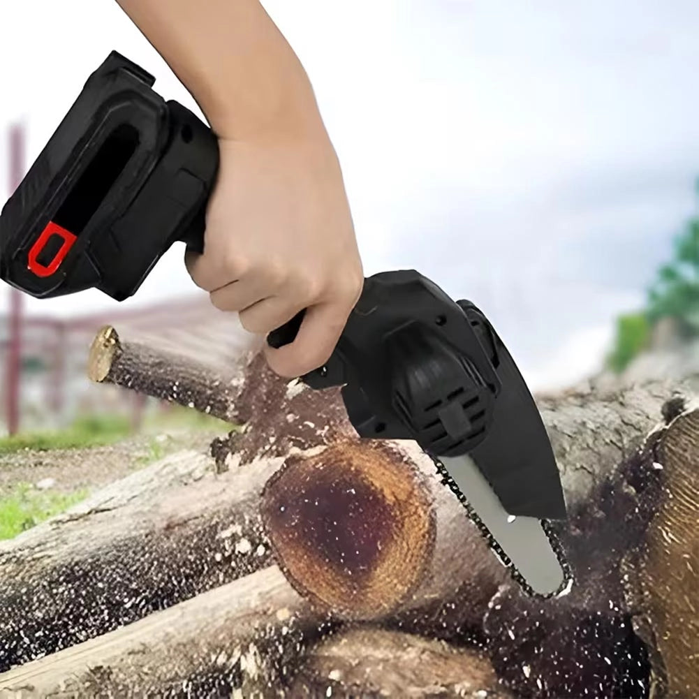 Mini Motosega con Doppia Batteria Sega Portatile per Potatura con Accessori