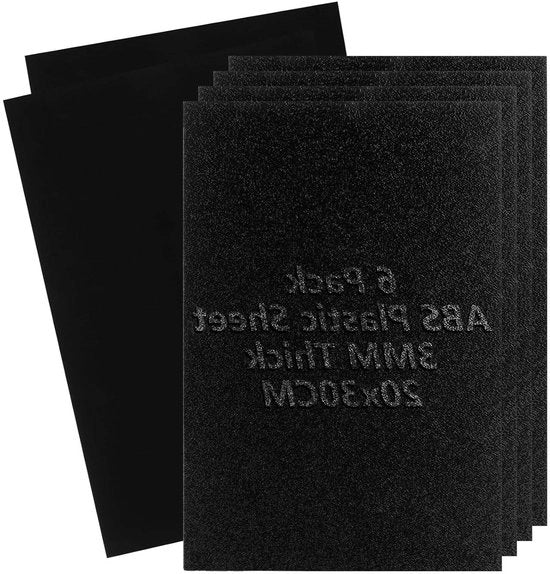 Piastrelle in plastica 3 mm 20x30 cm Nero - Modellismo Ricreazione Arredamento Casa