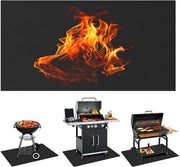 Matte resistenti al fuoco 182 x 100 cm, mat di vetro di silice per tavolo, materiale resistente al calore per uso su diversi grills, camini aperti e focolari in casa