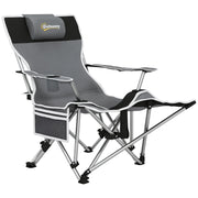 Sedia da Campeggio Pieghevole ¨C zephmum ¨C Grigio, Polipropilene, 82x100x88 cm