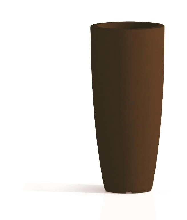Vaso da esterno ed interno stilo round top Marrone 90 cm