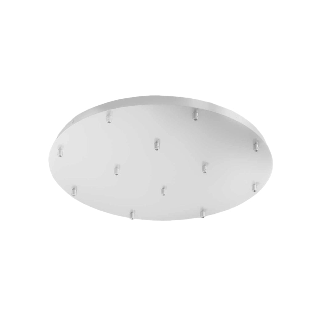 Rosone Tondo Ofelia Mini B T/12 - Base per Lampada a Sospensione con 12 Fori, Finitura Bianco Opaco, Grado IP20 - Gealuce