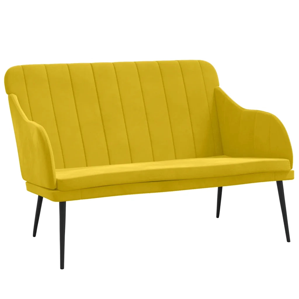 Panca Gialla 110x76x80 cm in Velluto 351470