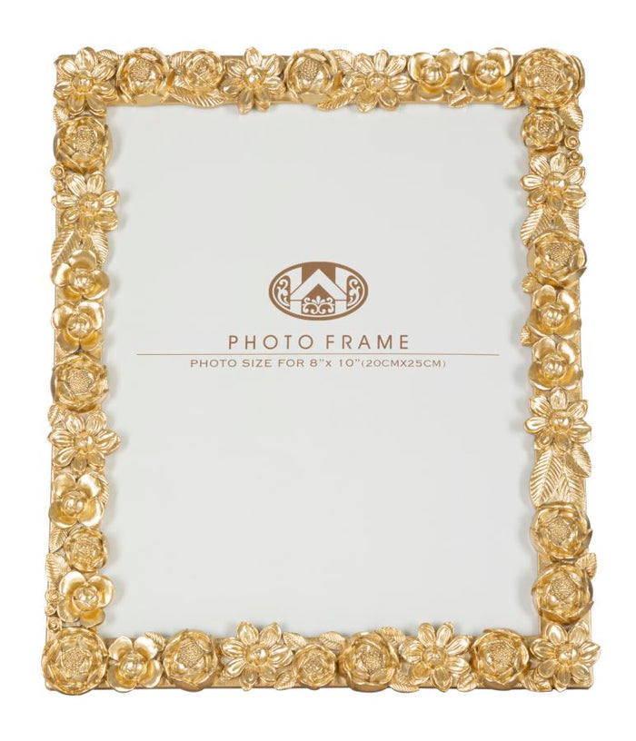 Cornice Mixy 24,5x2,3x29,5 cm in Poliresina e Vetro Oro