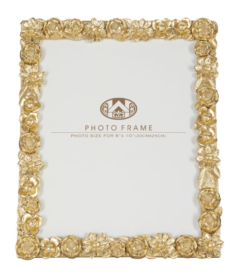 Cornice Mixy 24,5x2,3x29,5 cm in Poliresina e Vetro Oro