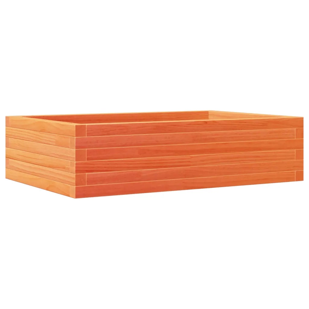 Fioriera Giardino-Vaso da Esterno-Contenitore per Piante Marrone Cera 90x60x23 cm Legno Massello Pino
