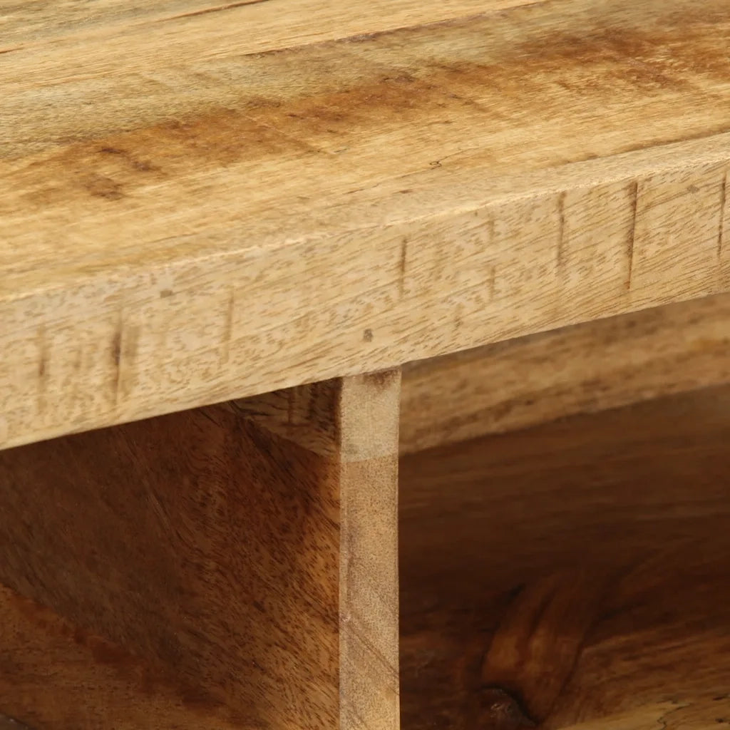 Mobile TV a Parete 100x30x19 cm Legno Grezzo Massello di Mango 4017479