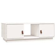 Tavolino da salotto | Tavolino da caff¨¨ | Tavolino da Soggiorno Bianco 100x50x35 cm Legno Massello di Pino